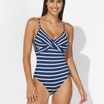 Bay Games Twist Front Swimsuit - Sea White - Simply Beach UK