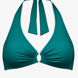 Sports Club Ring Halter Bikini Top - Teal - Simply Beach UK