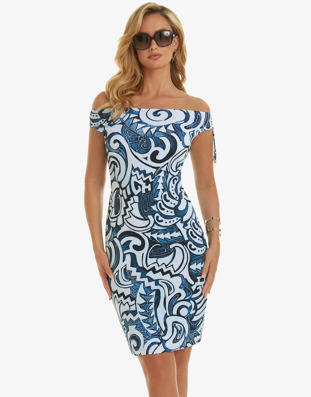 Graffiti Beach Dress - Blue and White - Simply Beach UK