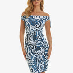 Graffiti Beach Dress - Blue and White - Simply Beach UK