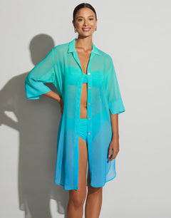Roidal Brasil Mini Beach Shirt - Menta - Simply Beach UK