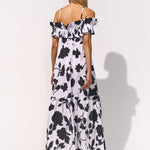 Florascape Ruffle Top Dress - Cream Black - Simply Beach UK