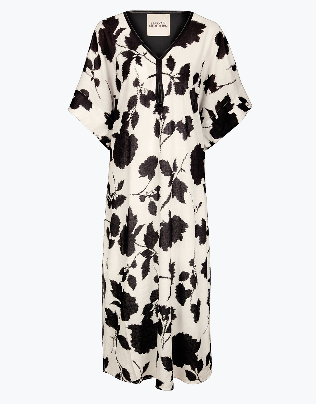 Florascape Caftan - Cream Black - Simply Beach UK