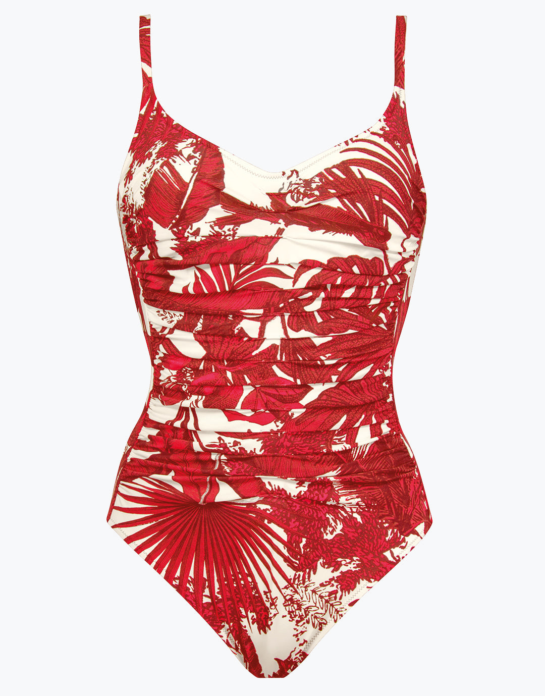 Palmaria Ruched Underwired Swimsuit - Creme Rouge - Simply Beach UK
