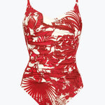 Palmaria Ruched Underwired Swimsuit - Creme Rouge - Simply Beach UK