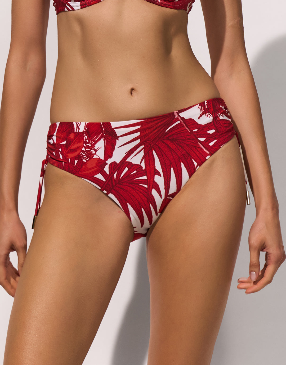 Maryan Mehlhorn Palmaria Adjustable Bikini Pant - Creme Rouge - Simply Beach UK