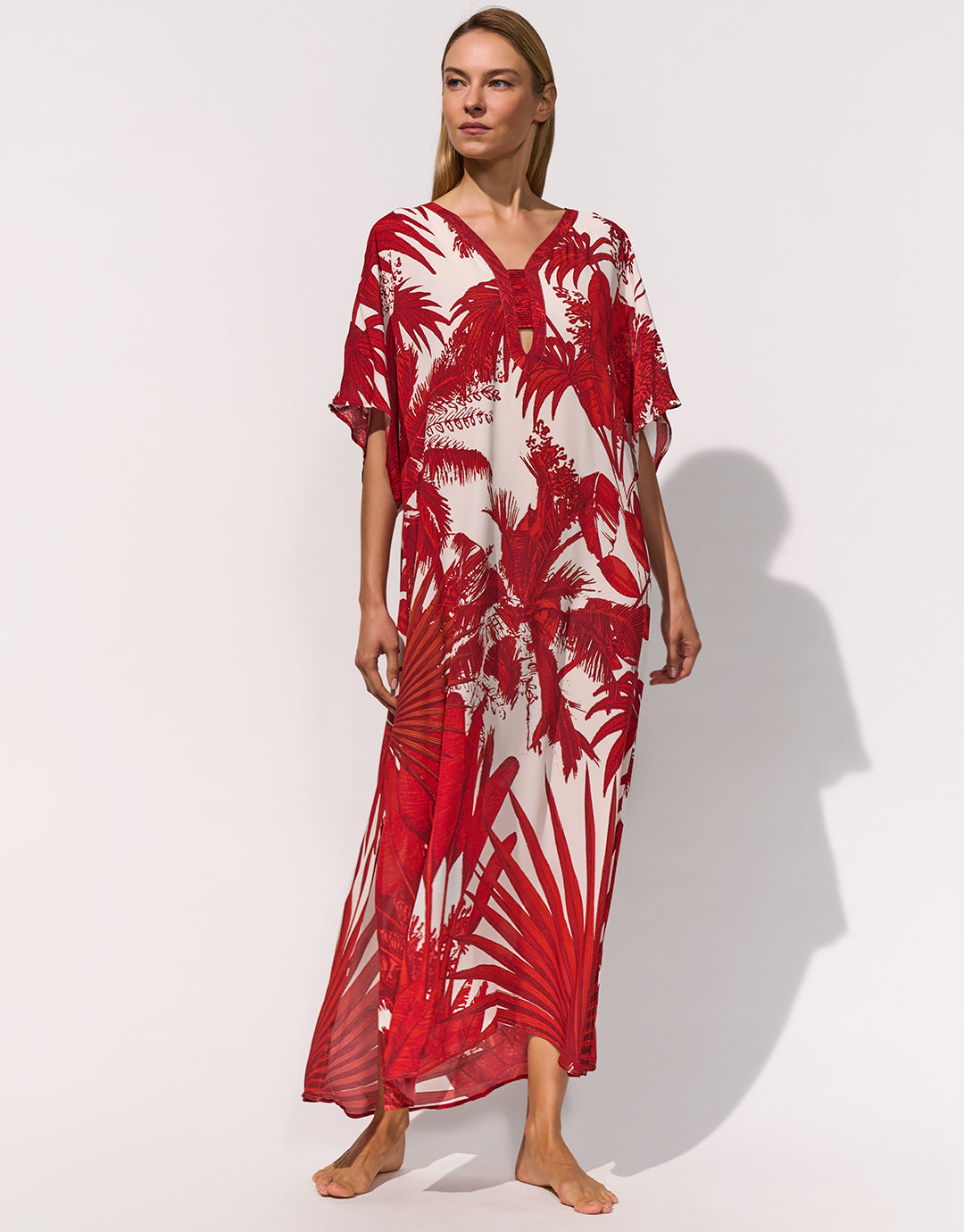 Palmaria Caftan - Creme Rouge - Simply Beach UK