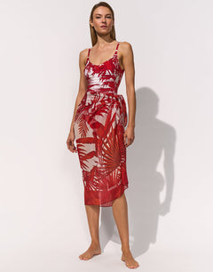 Maryan Mehlhorn Palmaria Sarong - Creme Rouge - Simply Beach UK