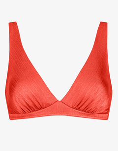Elyon Underwired Longline Tri Bikini Top - Glazed Tangerine - Simply Beach UK
