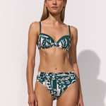 Maryan Mehlhorn Halcyon High Leg Bikini Pant - Cream Teal - Simply Beach UK