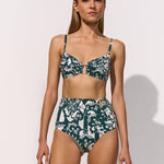 Maryan Mehlhorn Halcyon Underwired Bikini Top - Cream Teal - Simply Beach UK
