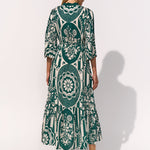 Maryan Mehlhorn Halcyon Dress - Cream Teal - Simply Beach UK