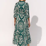 Maryan Mehlhorn Halcyon Dress - Cream Teal - Simply Beach UK