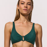 Maryan Mehlhorn Silhouet Ring Bikini Top - Evolving Teal - Simply Beach UK