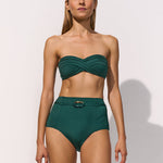 Maryan Mehlhorn Silhouet High Waist Bikini Pant - Evolving Teal - Simply Beach UK