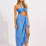 Textured Cotton Beach Wrap - Sapphire - Simply Beach UK