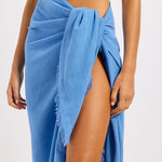 Textured Cotton Beach Wrap - Sapphire - Simply Beach UK