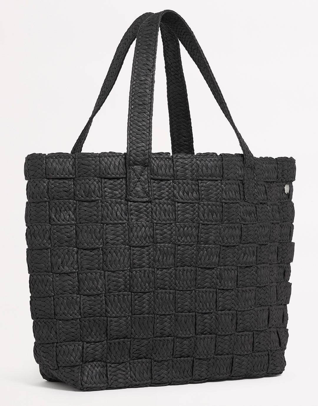 Criss Cross Woven Tote - Black - Simply Beach UK