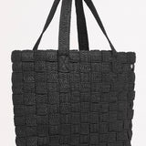 Criss Cross Woven Tote - Black - Simply Beach UK