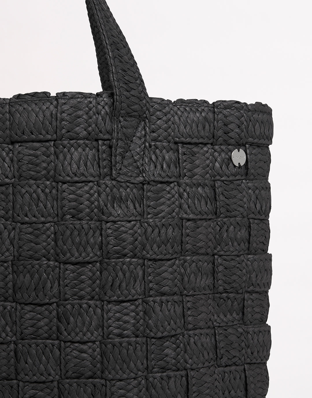 Criss Cross Woven Tote - Black - Simply Beach UK