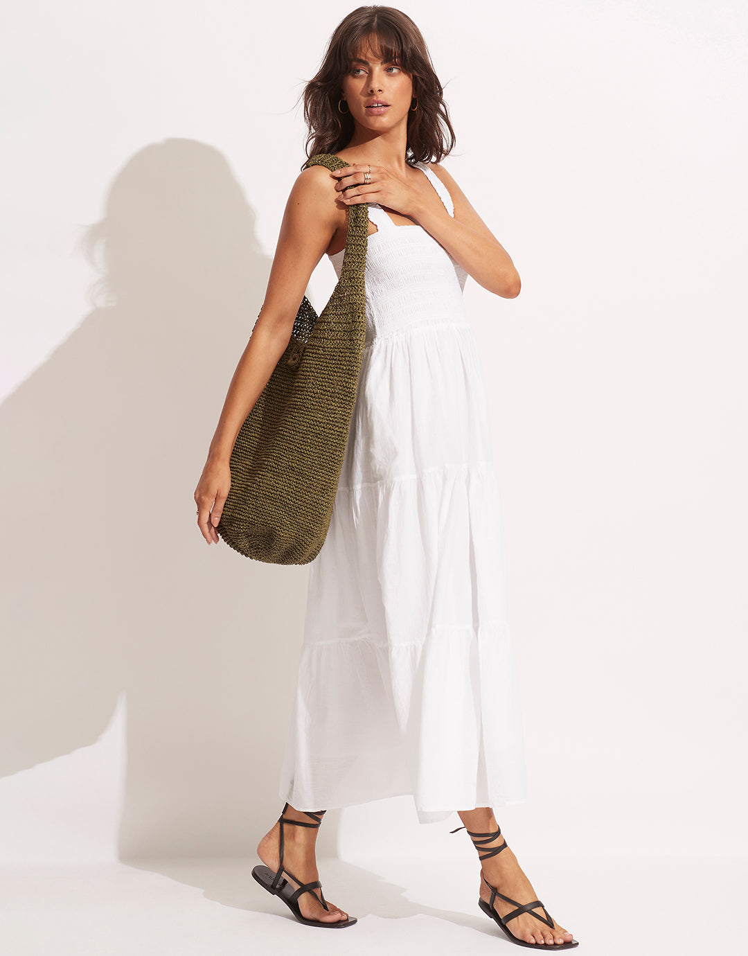 Cocoon Woven Tote - Olive - Simply Beach UK