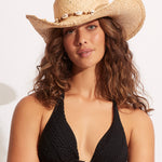 Raffia Cowgirl Hat - Natural - Simply Beach UK