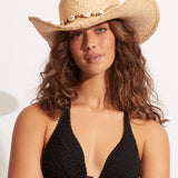 Raffia Cowgirl Hat - Natural - Simply Beach UK