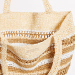 Woven Stripe Basket - Natural - Simply Beach UK