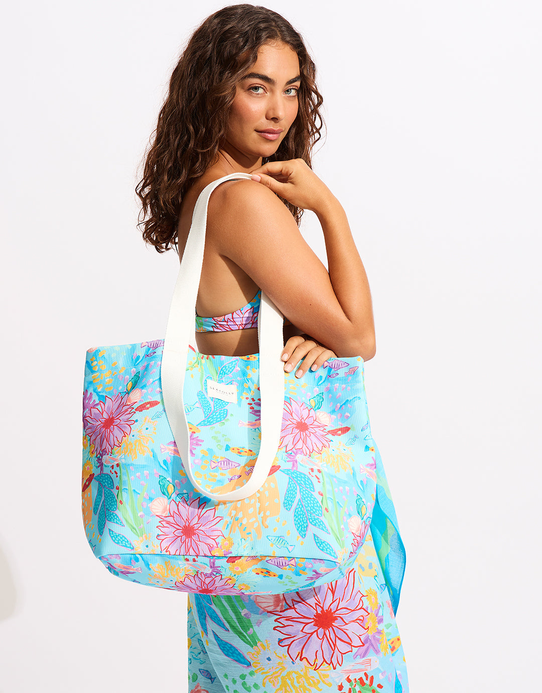 Under the Sea Tote Bag - Blue Mist - Simply Beach UK