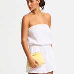 Crinkle Playsuit - White - Simply Beach UK