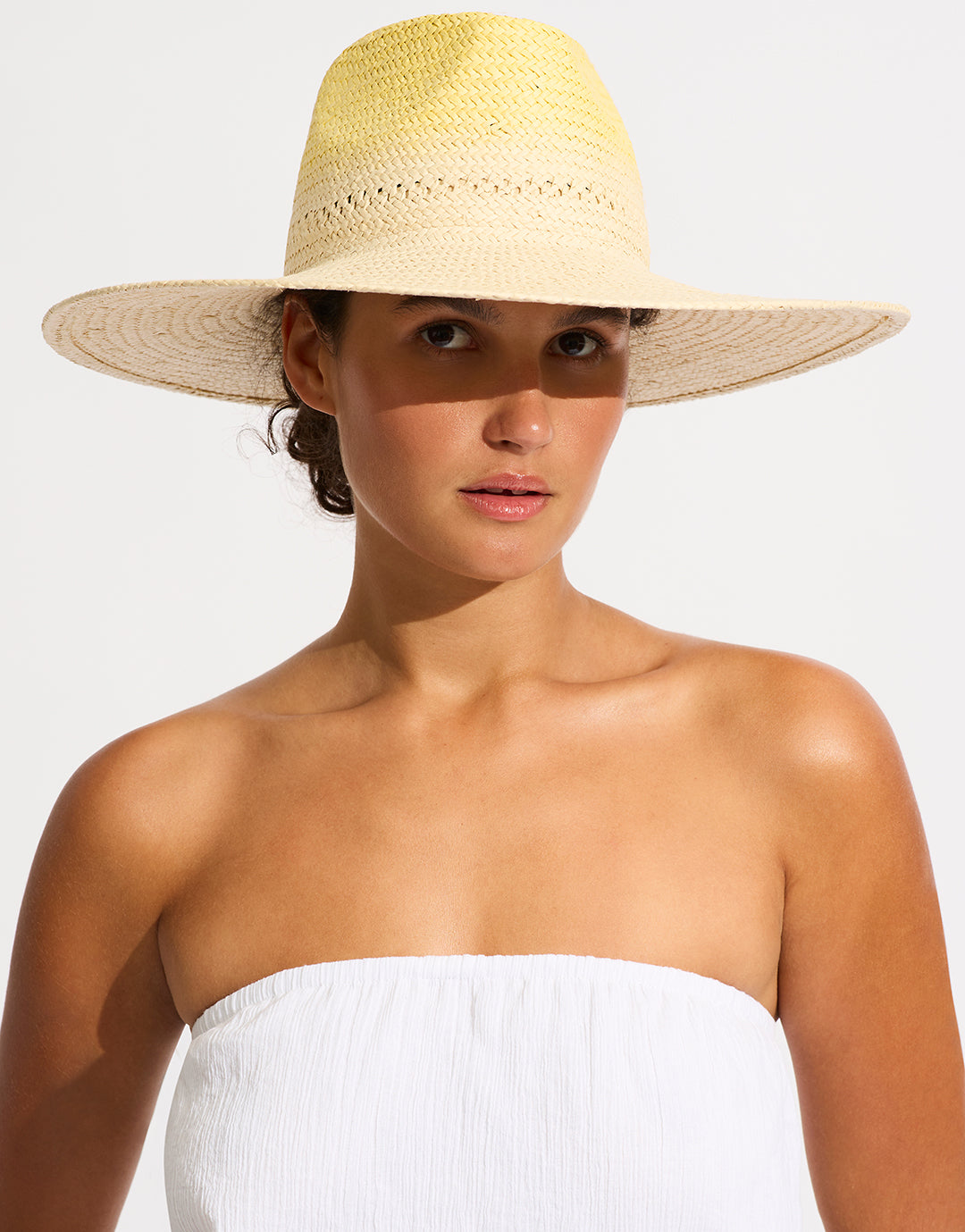 Colour Crush Wide Brim Hat - Citrus - Simply Beach UK