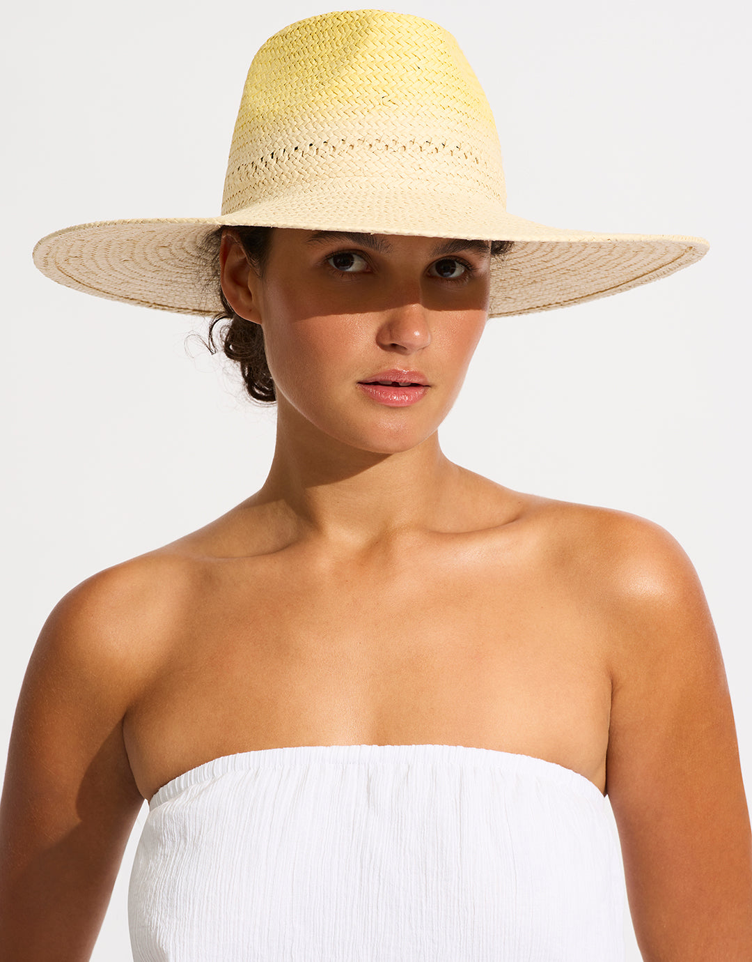 Colour Crush Wide Brim Hat - Citrus - Simply Beach UK