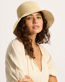 Seafolly Packable Raffia Bucket Hat - Natural - Simply Beach UK