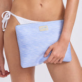 Stripe Neoprene Bag - Haze Blue