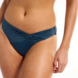Jetset Smooth Twist Front Hipster Bikini Pant - Midnight Teal