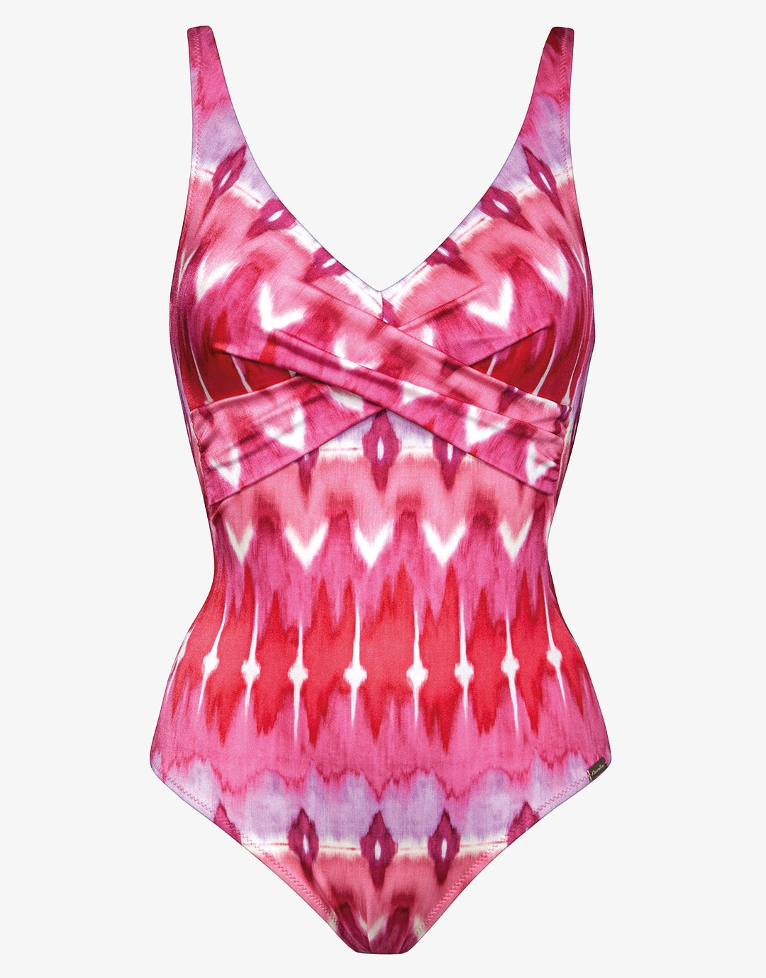 Charmline Ikat Energy Moulded Twist Front Swimsuit - Pinkwave - Simply Beach UK