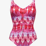 Ikat Energy Gathered Front Swimsuit - Pinkwave - Simply Beach UK