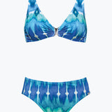 Charmline Ikat Energy Moulded Bikini Set - Bluewave - Simply Beach UK