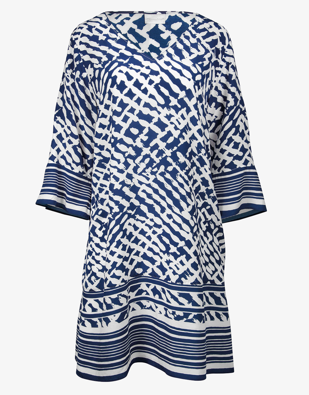 Modern Marina Tunic - White Navy - Simply Beach UK