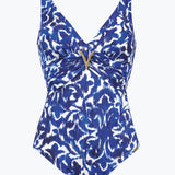 Charmline Aegean Spirit Detail Swimsuit - Azure White - Simply Beach UK