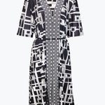 Charmline Graphic Frame Kaftan - Black White - Simply Beach UK