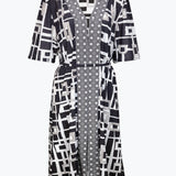 Charmline Graphic Frame Kaftan - Black White - Simply Beach UK