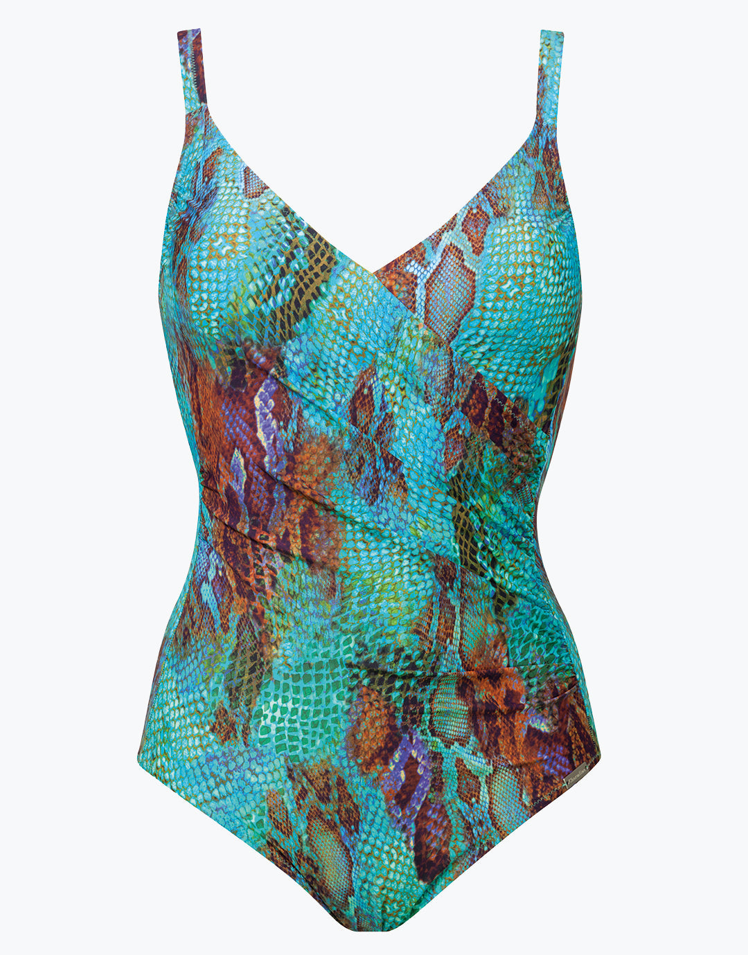 Aquatic Reptile Wrap Swimsuit - Aqua Python - Simply Beach UK