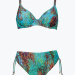 Aquatic Reptile Underwired Bikini Set - Aqua Python - Simply Beach UK
