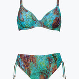 Aquatic Reptile Underwired Bikini Set - Aqua Python - Simply Beach UK