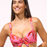 Lidea Fused Florals Underwired Bikini Top - Pink Fusion - Simply Beach UK