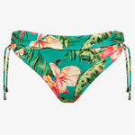 Tropic Adjustable Tie Bikini Pant - Hibiscus Verde - Simply Beach UK