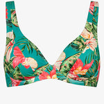 Tropic Joy Underwired Bikini Top - Hibiscus Verde - Simply Beach UK
