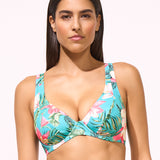 Tropic Joy Underwired Bikini Top - Hibiscus Verde - Simply Beach UK