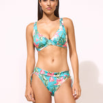 Tropic Joy Underwired Bikini Top - Hibiscus Verde - Simply Beach UK